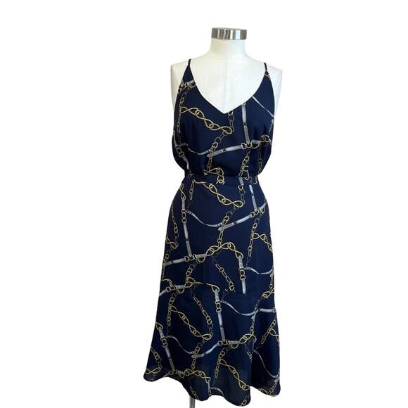 Banana Republic NWT Chain Print Satin Tank & Midi Skirt Set Old Money Chic - Picture 1 of 13